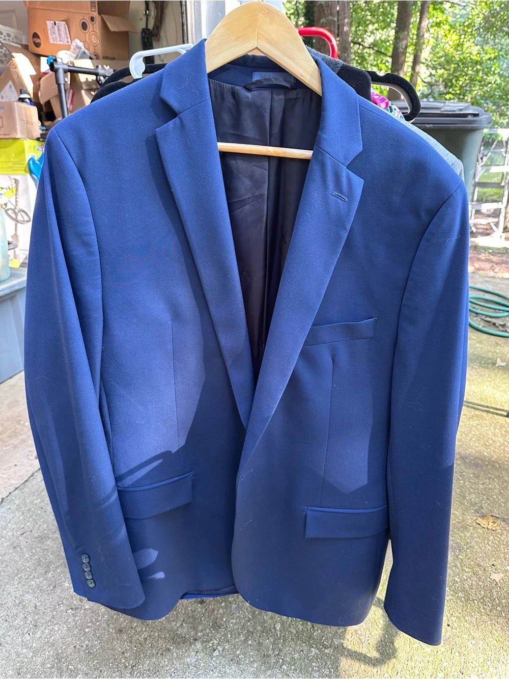 Men's Classic Navy Blazer - Formal & Versatile-44L